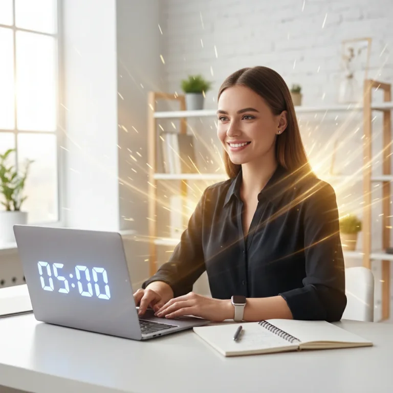 Person confidently starting a task, embodying the 5-minute rule for productivity