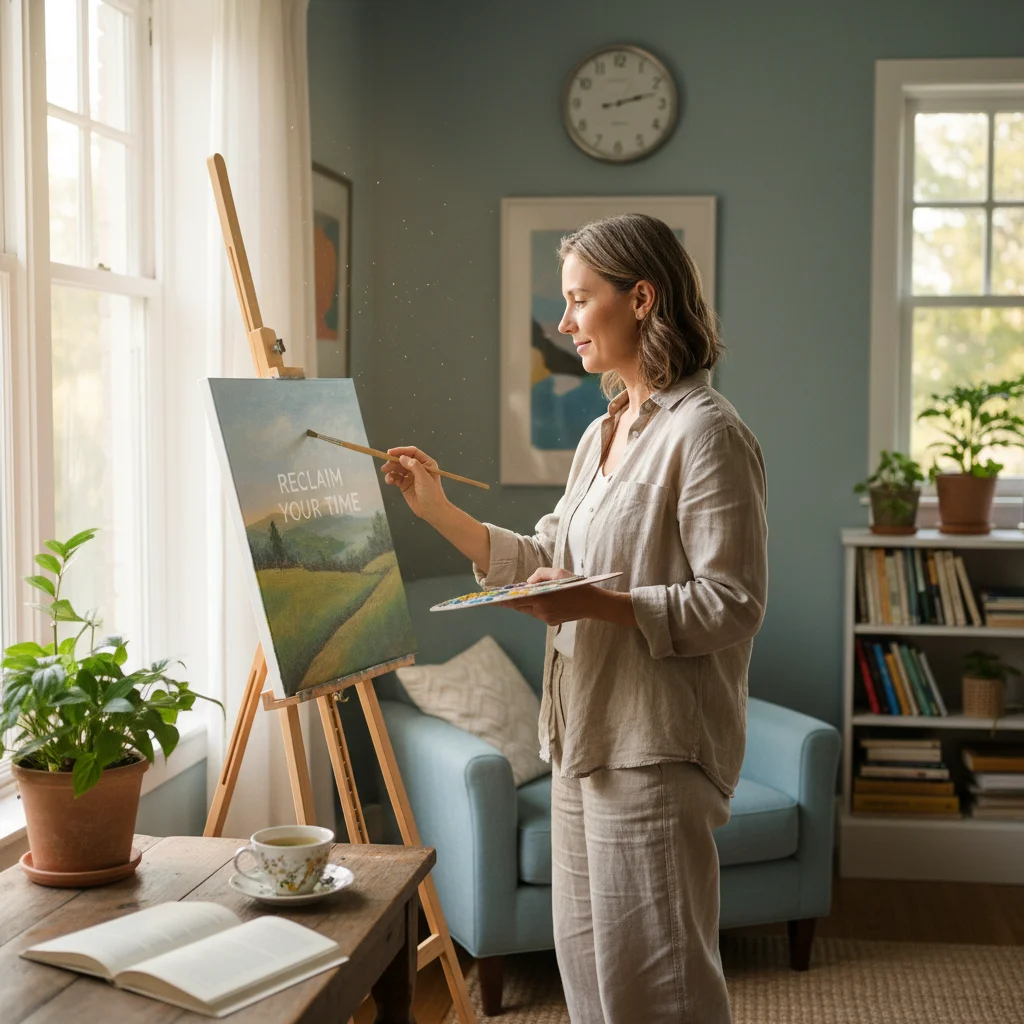Individual enjoying leisure time after effective time management