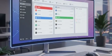 Organized desktop and inbox reflecting digital decluttering success