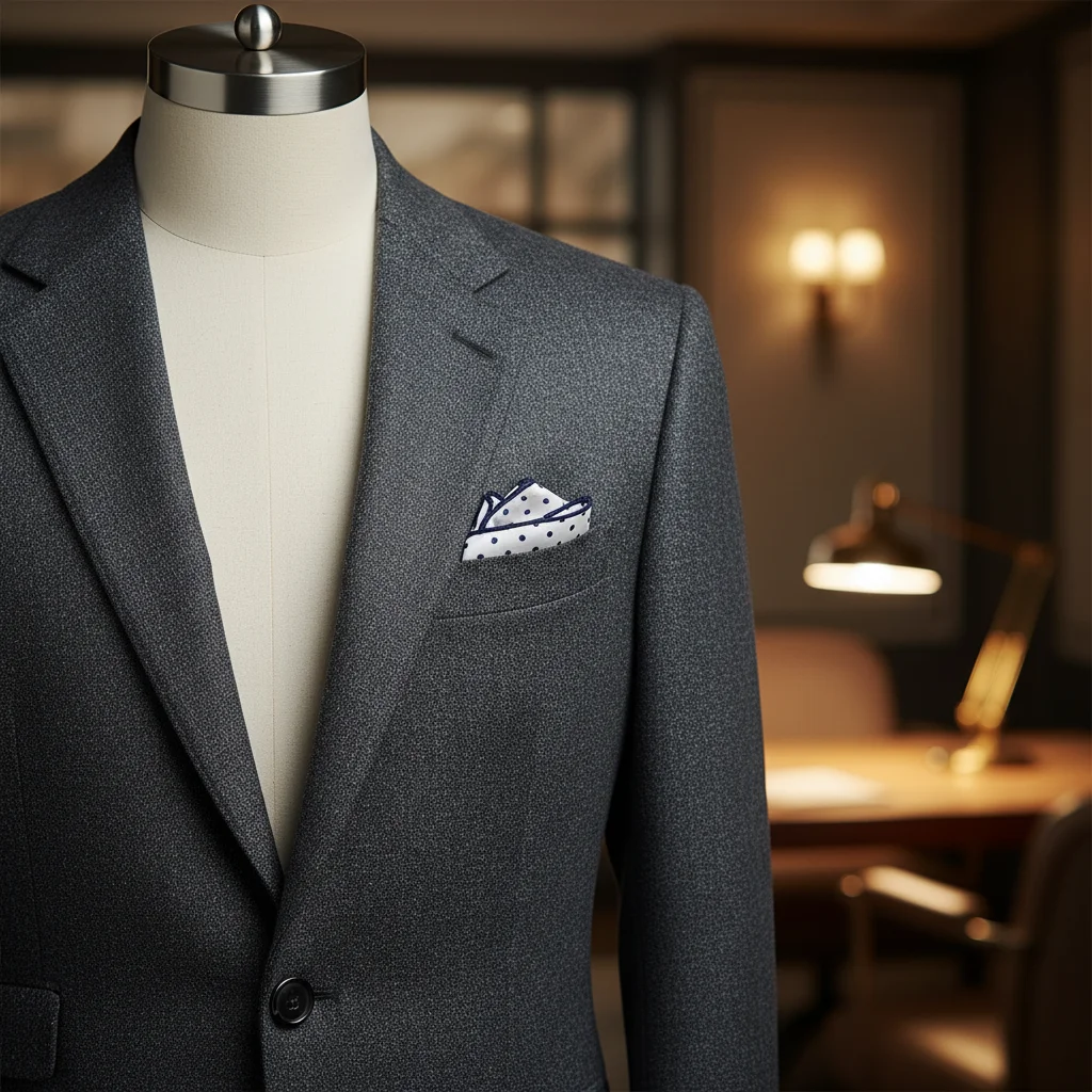 Close-up of a well-fitted, stylish business casual blazer