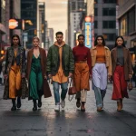 Mastering Stylish Layering: 5 Expert Techniques for 2026 Fashion A group of fashion-forward individuals demonstrating stylish layering techniques in a city environment.