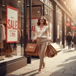 Mastering End-of-Season Sales 2026: Your Guide to 80% Off Quality Fashion Woman happily carrying multiple shopping bags after successful end-of-season fashion sales.