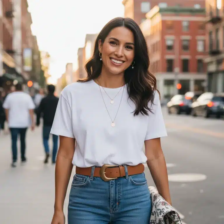 Woman showcasing affordable stylish accessories under $30