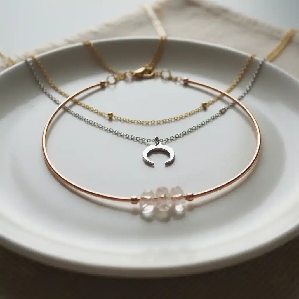 Assortment of delicate layered necklaces for budget styling