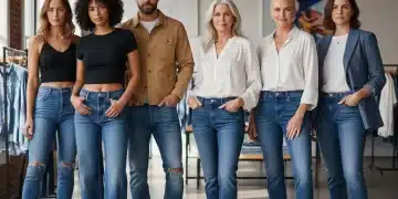 Denim Done Right: Your 2026 U.S. Guide to Perfect Jeans Fit & Style Diverse individuals modeling various perfect jeans fits and styles in a modern retail environment.