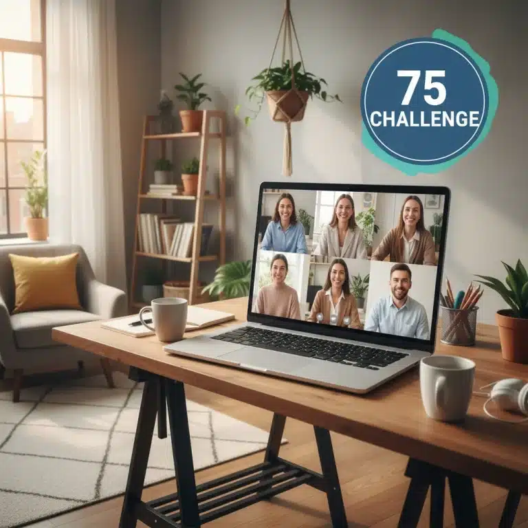 Diverse remote workers in comfortable professional attire on a video call, illustrating a budget work-from-home wardrobe.