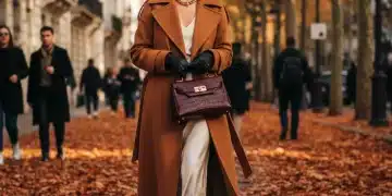 Stylish woman in ankle boots on an autumn street, reflecting Fall 2026 fashion trends.